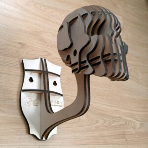 Skull wall mount helmet hanger, view 1 Skull wall mount helmet hanger, view 1