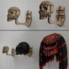 Skull wall mount helmet hanger, view 2