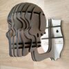 Skull wall mount helmet hanger, view 3