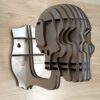 Skull wall mount helmet hanger, view 4