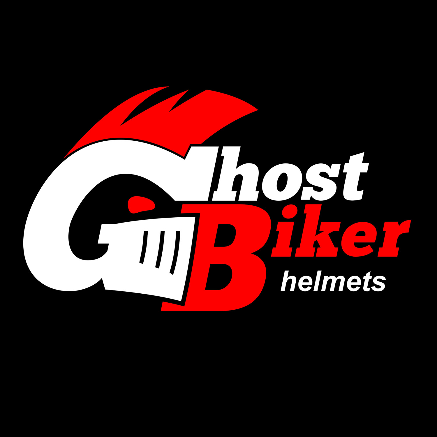 GhostBikerHelmets logo - custom hand-painted motorcycle helmets, made in USA
