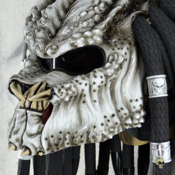 Predator motorcycle helmet, grey full color, standard dreads - view 5