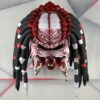 Predator motorcycle helmet, red color, standard dreads - view 4