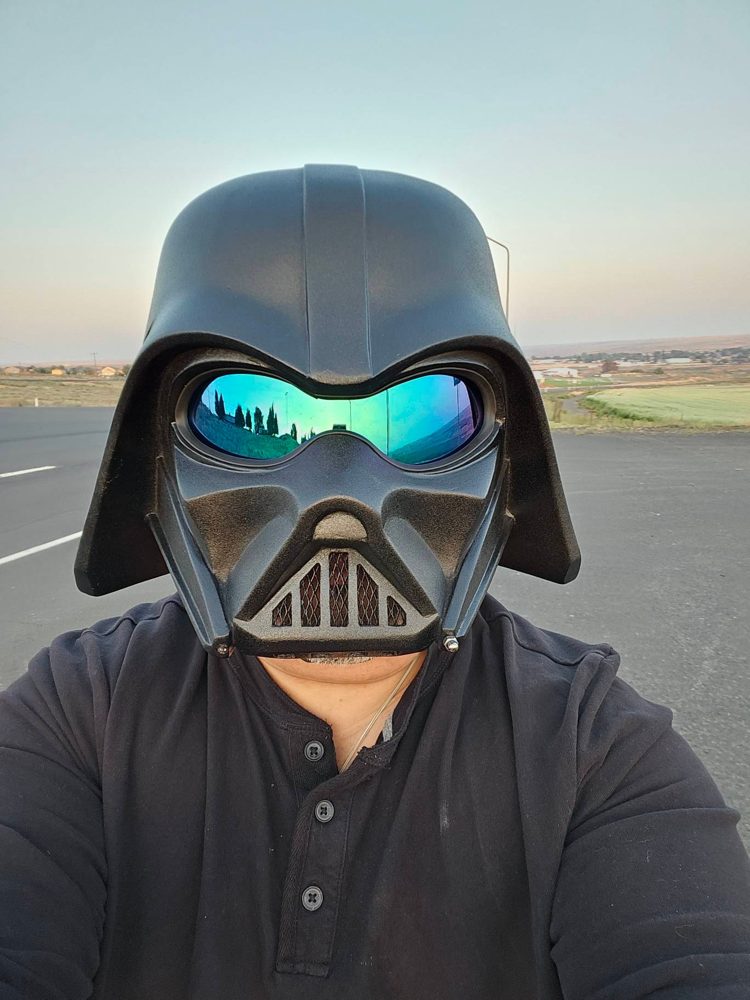 Customer photo of Darth Vader motorcycle helmet