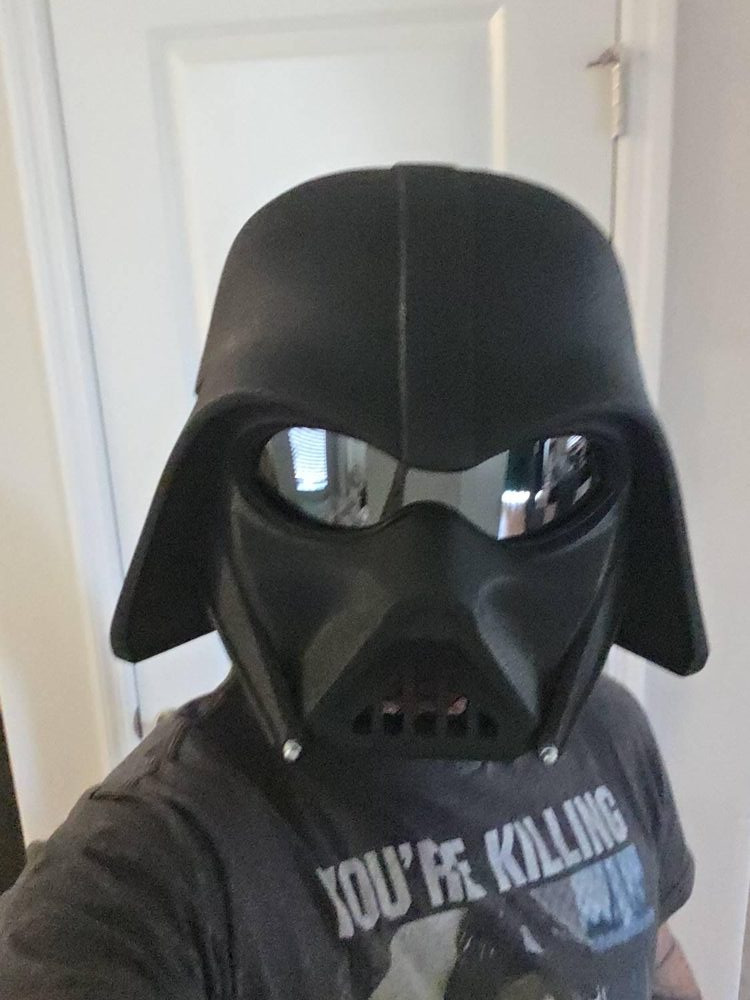 Customer photo of Darth Vader motorcycle helmet
